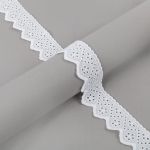Кружево шитьё 38 мм / 9±0.2 метров, Турция, белый, Gamma GYEM-3800