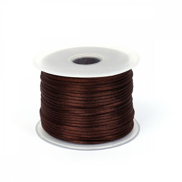 Шнур атласный корсетный ⌀2.0 мм / 50 метров, 3135 коричневый