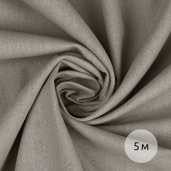 Льняная ткань 200 г/м², 140 см / 5 метров, TBY.Li.1009.73.5, цв.73 св.серый