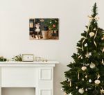 Алмазная (кристальная) мозаика Фрея ALPD-166, на подрамнике Рождество под ёлкой, 40х30 см