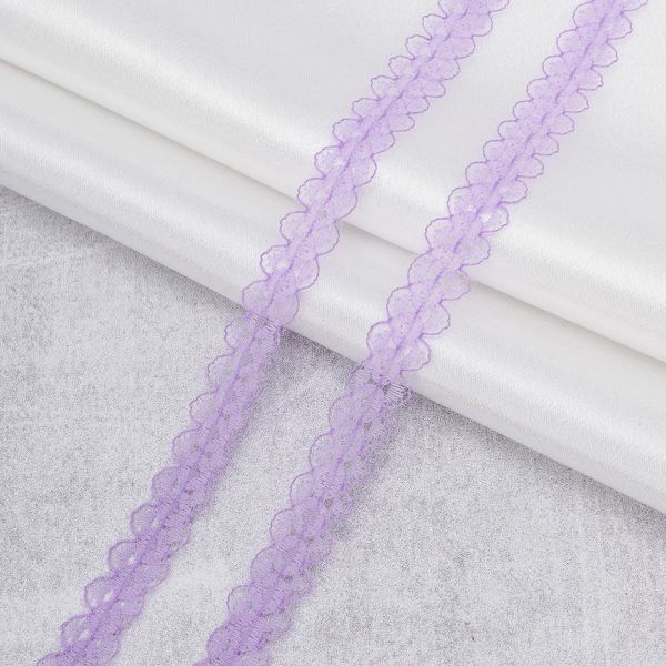 Кружево капроновое 15 мм, / 13.72 метра, ажурное, 05 фиолетовый