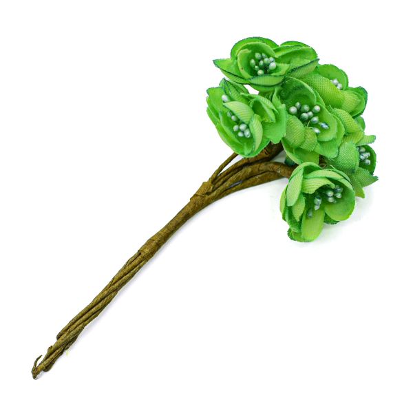 Цветы искусственные декоративные D2x3xH10см, 6 шт, Астра, E10 темно-зеленый