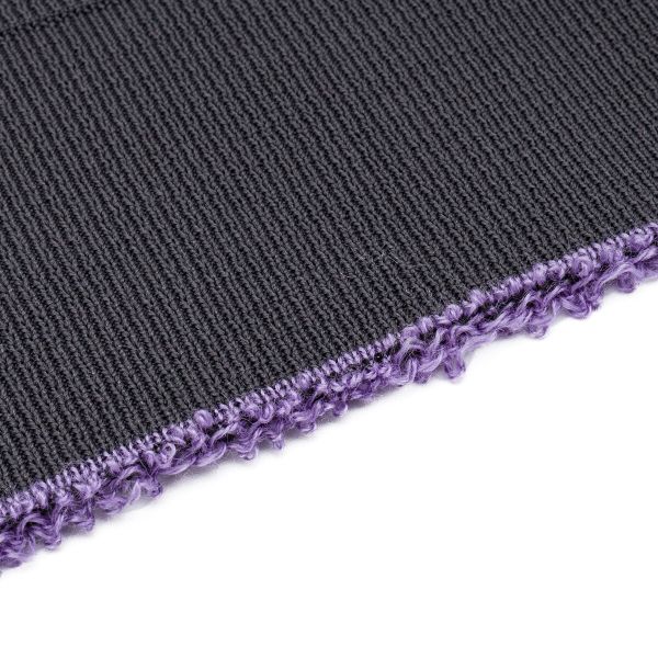 Подвяз средней плотности с полосками (100% полиэстер), 1*1, высота 14см (7см*2), длина 70-73см (8125/8126 т.серый с жемчуж. полосками)