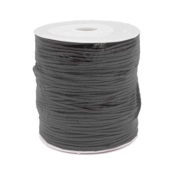 Шнур вощеный ⌀2.0 мм / 100 метров, цв.С301 т.серый