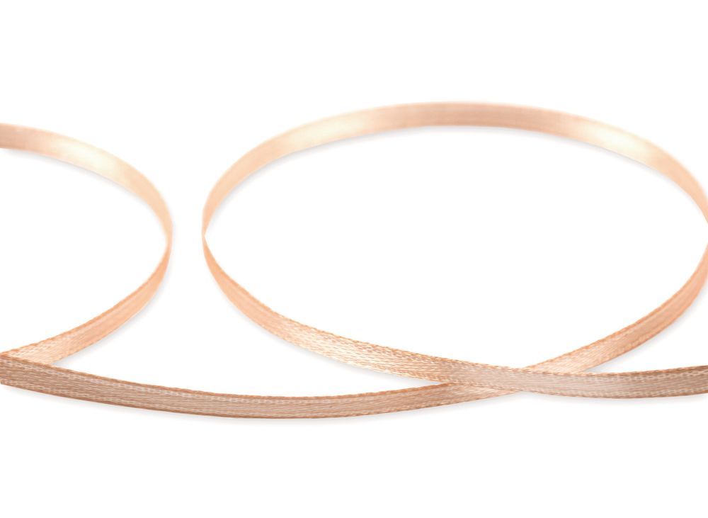 Лента атласная 2-сторонняя 3.0 мм / 91.4±2 метра, 022 бежевый, Gamma AL-3P