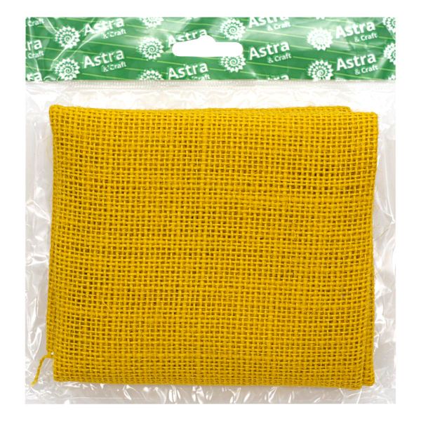 Ткань для рукоделия рогожка 100% лен 48х45см, желтый