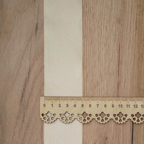 Лента атласная 1-сторонняя 50.0 мм / 22.86±1 метров, 053 кремовый, Globus