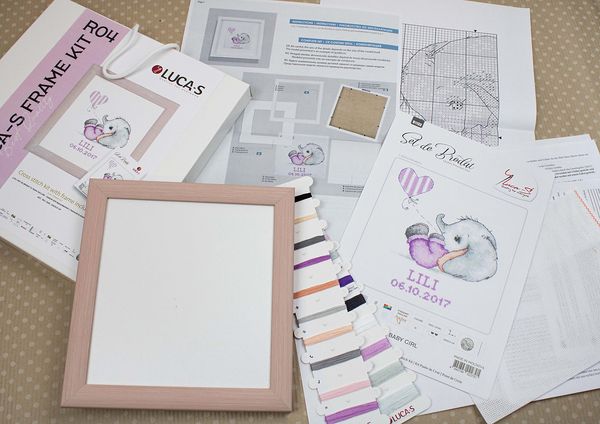 Набор для вышивания нитками Luca-S, Слонёнок Лили 23х24,5 см