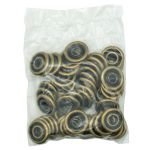 Кнопка клямерная ⌀21.0 мм, латунь, (ЧАСТЬ B), 50 шт, BIG