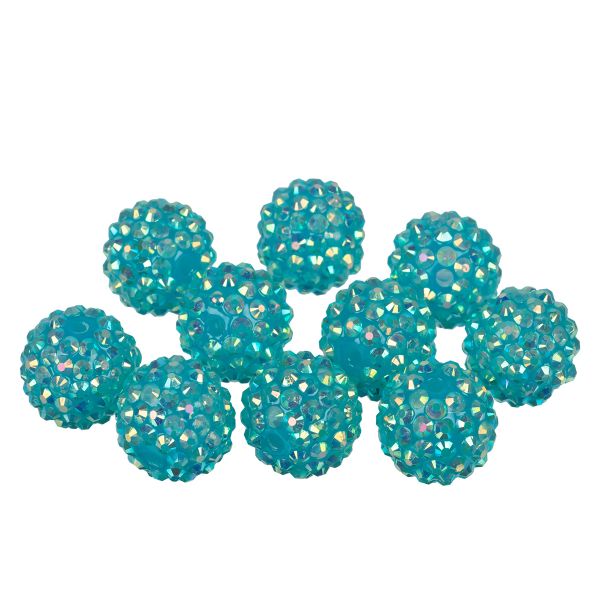 Бусины пластик ⌀18 мм, 10 шт, №05 голубой, Zlatka BWR-18