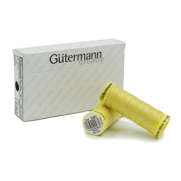 Нитки для трикотажа Gutermann Maraflex, 150м, 580 грушево-зеленый, 5 катушек