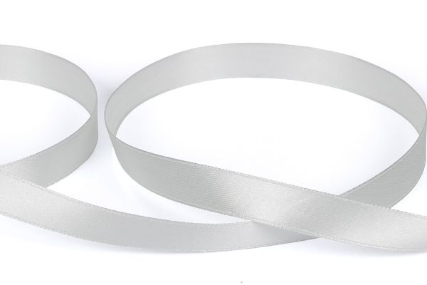 Лента атласная 1-сторонняя 12.0 мм / 33±2 метра, №518L(14-4104) серый, Gamma