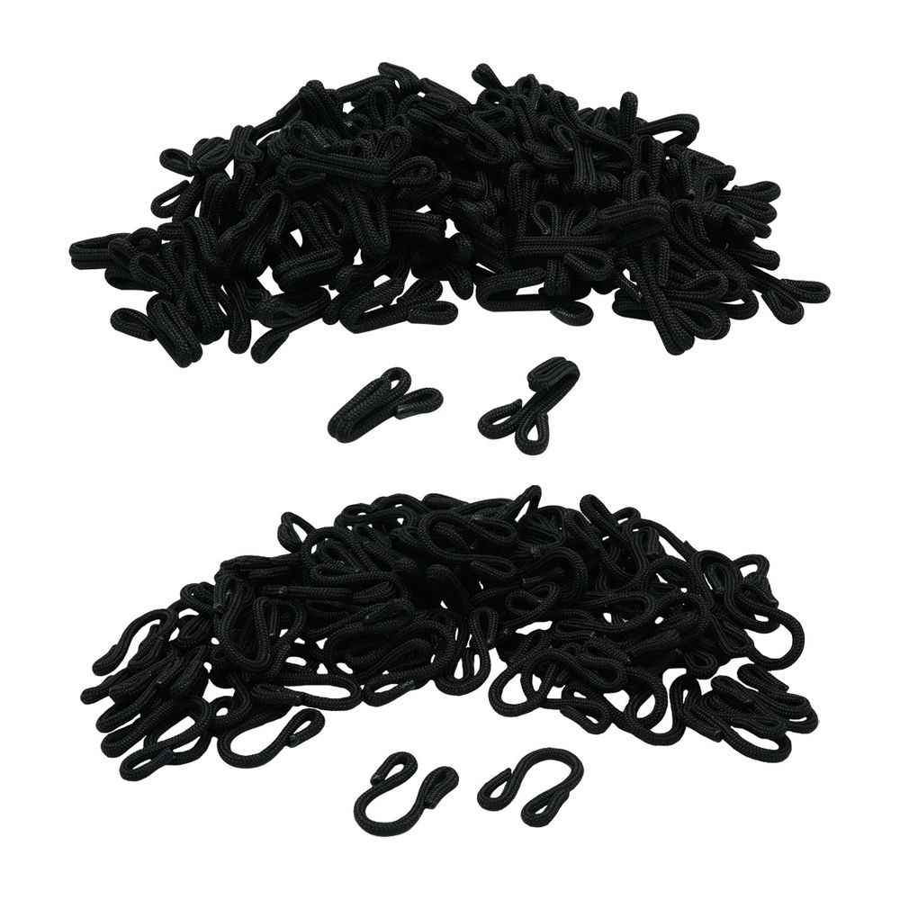 Крючки пришивные в оплетке 18х35 мм, цв.черный, 100 шт