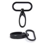 Карабин металл 30.0 мм (49х38 мм), черный лак, ГУ12849, 4 шт