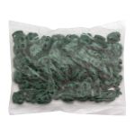 Фиксатор (зажим) для шнура пластик 2 отв., ⌀4.0 мм, 14х17 мм, овал малый ПП, т.зеленый, 100 шт