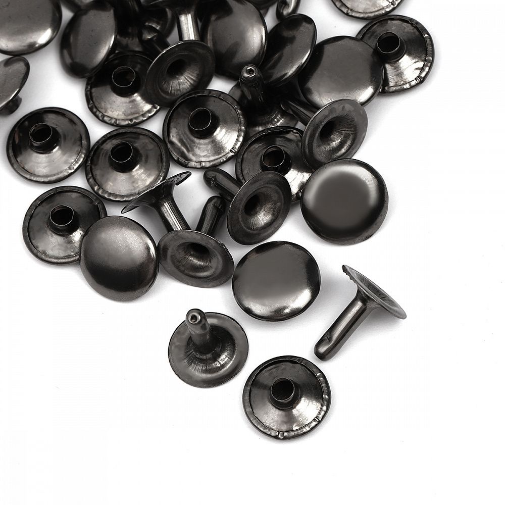 Хольнитены односторонние сталь 12х12 мм, №123, TBY.5112 цв. черный никель уп. 1000 шт, TBY