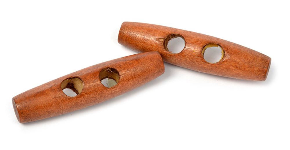 Пуговицы деревянные BT.WD.027 цв.004 коричневый 80L-51мм, 2 прокола, 20 шт