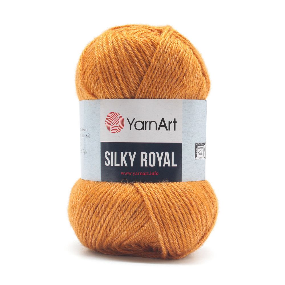 Пряжа YarnArt (ЯрнАрт) Silky Royal / уп.5 мот. по 50 г, 140м, 445 горчичный