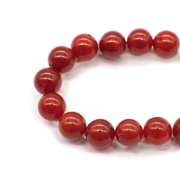 Бусины натуральный камень агат красный 8 мм, 12 шт в упак, Астра