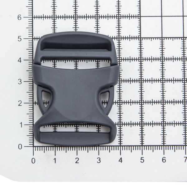 Фастекс (пряжка трезубец) пластик 30 мм, 50 шт, с156 т.серый