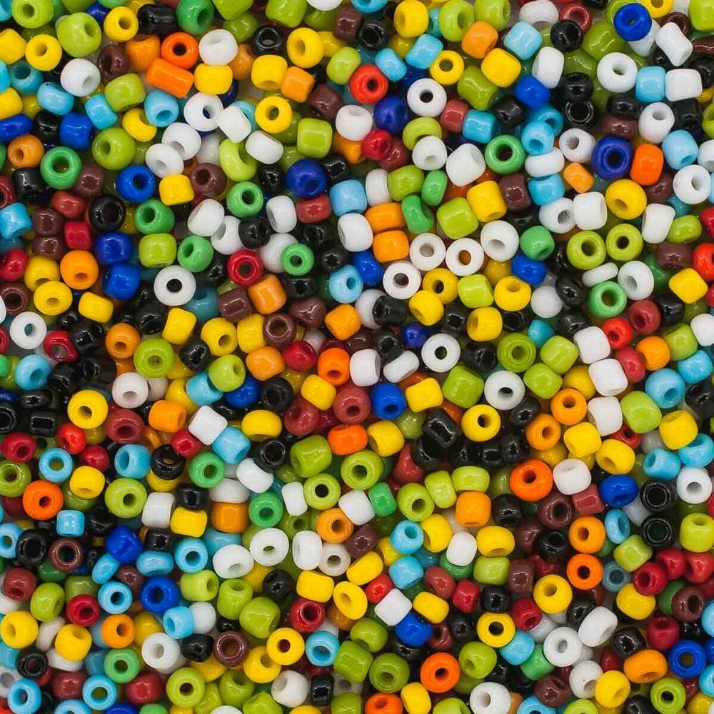 Бисер Astra&amp;Craft 11/0 (2.1 мм), 500 г, цв. 51 разноцветный/непрозрачный