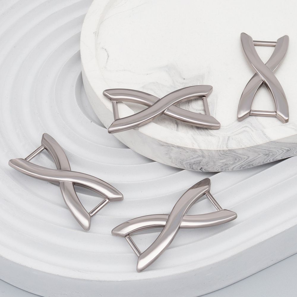 Пряжка ременная металл 8 мм, Pewter олово (чер.никель), 4 шт, MB198