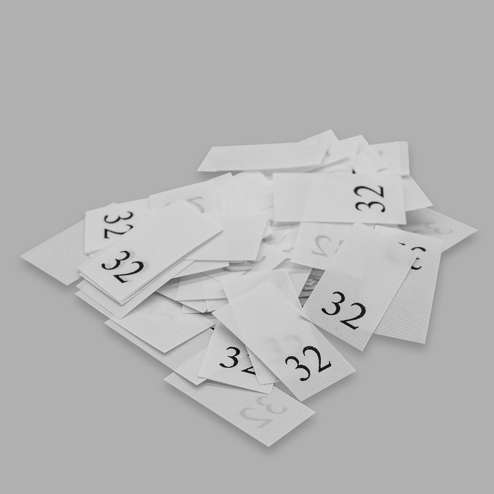 Этикетка-размерник, белый, 10х20 мм, 100 шт, 32