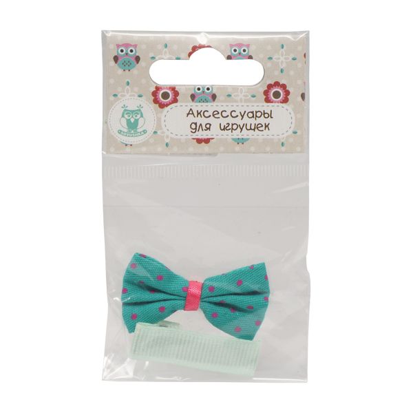 Набор Б-002 мини бантик+заколка 35мм/35мм (зеленый/мятный) 29353