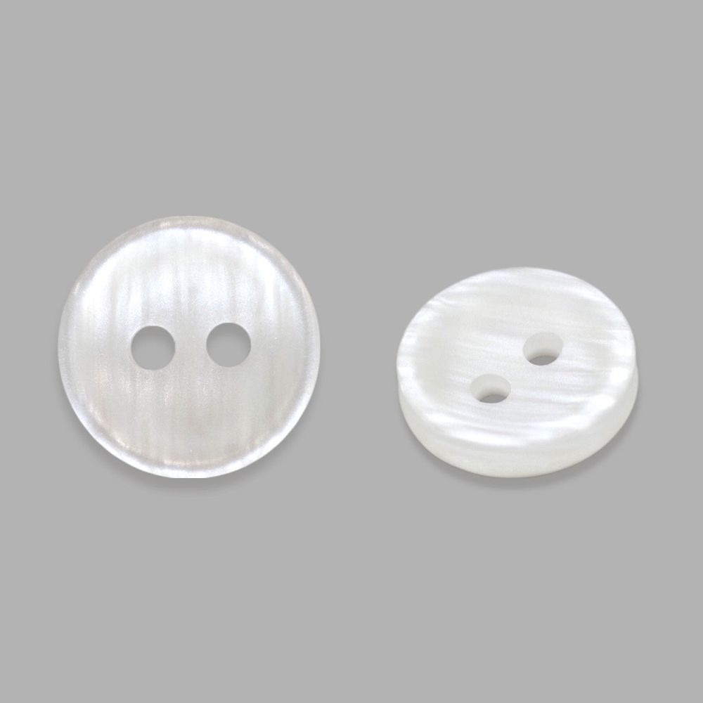 Пуговицы 2 прокола 18L (11мм), пластик (Wht-01 белый), 72 шт, CN 2802