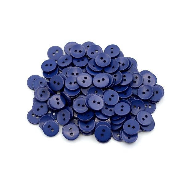 Пуговицы 2 прокола 18L, 11 мм, (Blue2 (синий2)), NE74, 144 шт