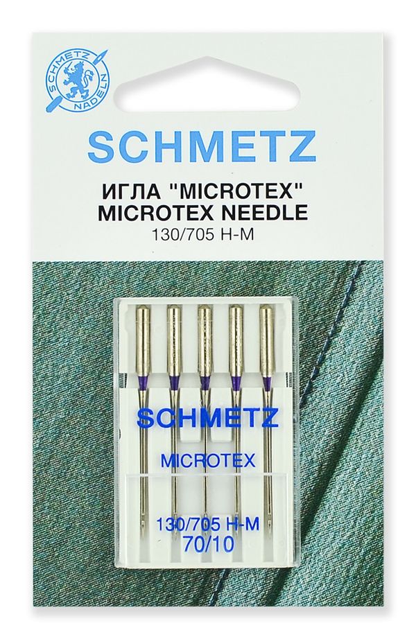Иглы микротекс (особо острые) Schmetz 130/705H-M №70, уп. 5 игл /TOS/