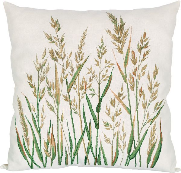 Набор для вышивания нитками Panna, Подушка. Колоски, 40х40 см