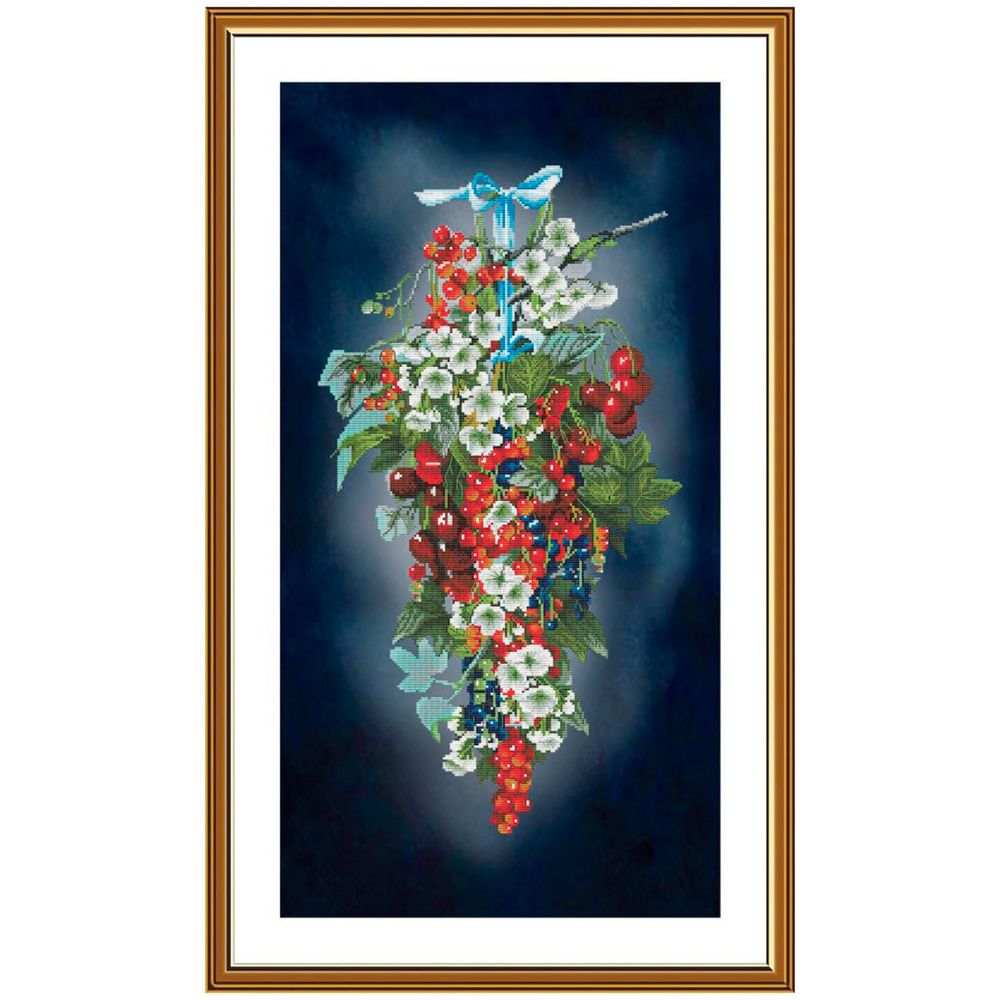 Набор для вышивания нитками Нова Слобода, Ягодный каскад29 х55 см