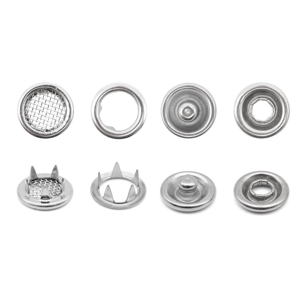 Кнопка рубашечная (джерси) сеточка ⌀9.5 мм, ≈1440 шт, МЕТАЛЛ, никель, NEW STAR