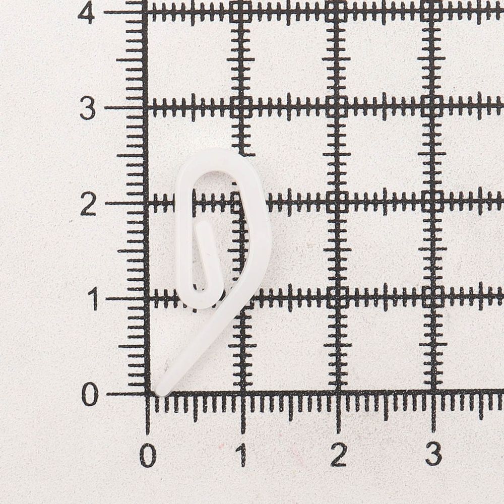 Крючки шторные для карниза 26.5 мм, улитка усиленные, пластик, белый, 100 шт/упак