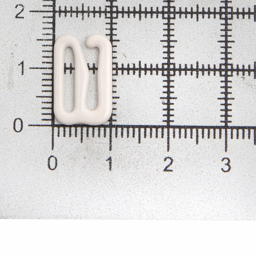 Крючки для бюстгальтера металл 12 мм, 20 шт, C571 молочный, ГВ1009