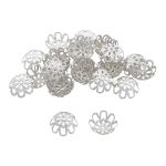 Шапочка для бусин 4AR205, 12мм 30 шт/упак, Astra&Craft (Серебро)