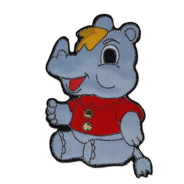 Термоаппликация №1 12 шт, 1-04 носорог 10х7 см, Blitz