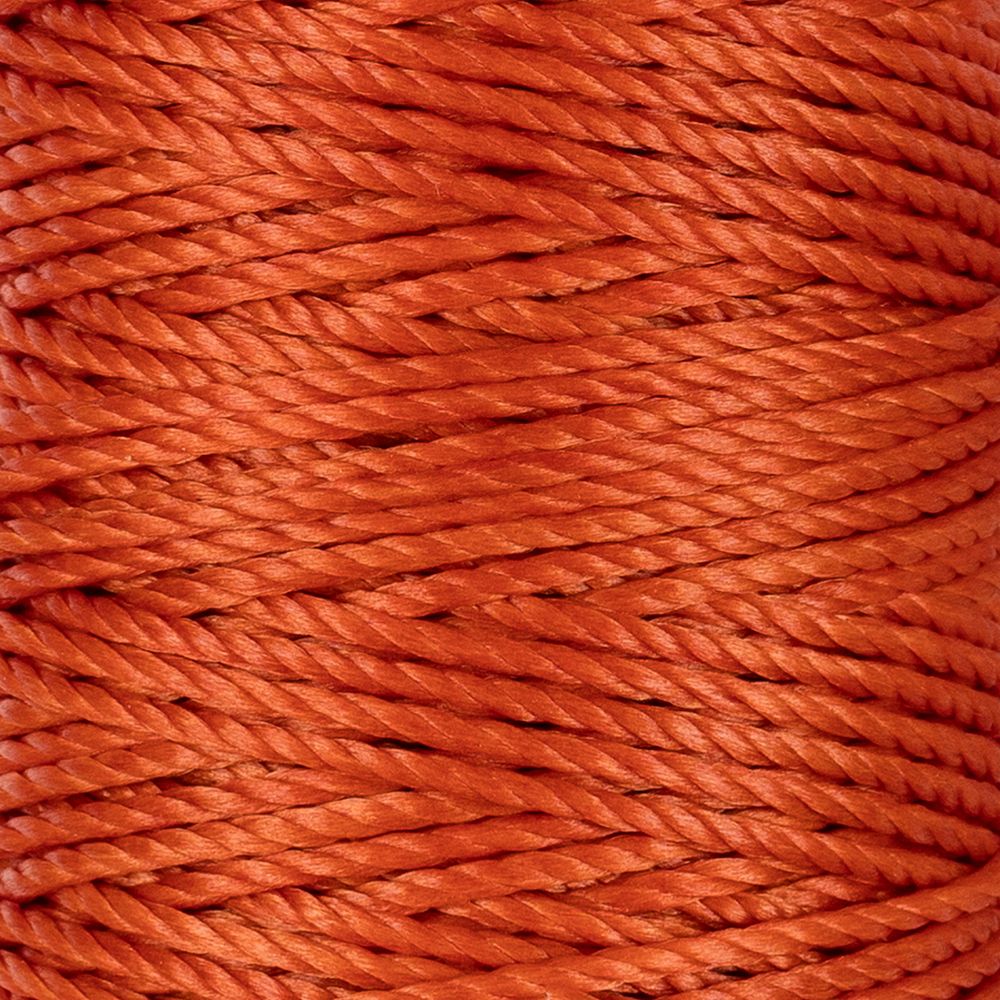 Нитки для кожи вощёные (полиэстер) 40 м, 010 рыжий, LC-006, Промысел