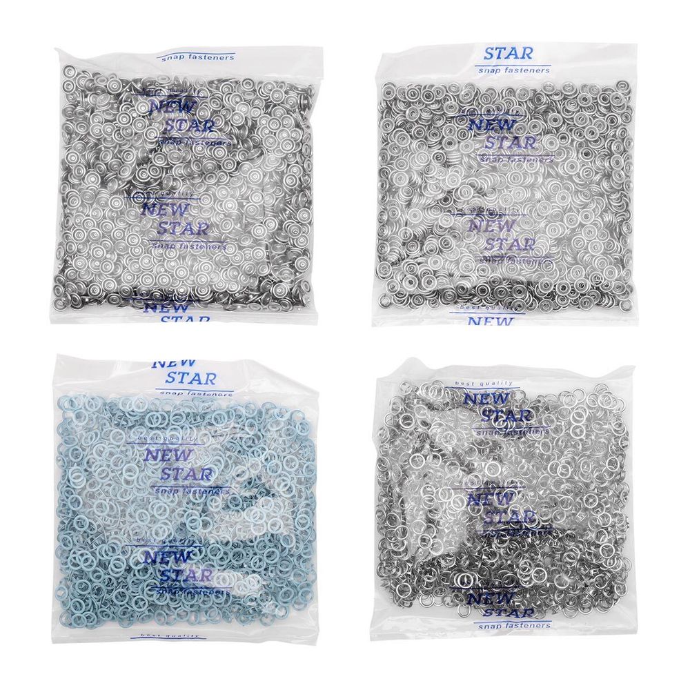 Кнопка рубашечная (джерси) открытая ⌀9.5 мм, ≈1440 шт, МЕТАЛЛ, эмаль, 185 голубой матовый, NEW STAR