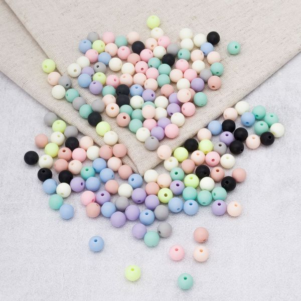 Бусины пластик ⌀8 мм, 50 г, микс цвета, матовые, круглые, Astra&Craft (микс), 1AL139-2