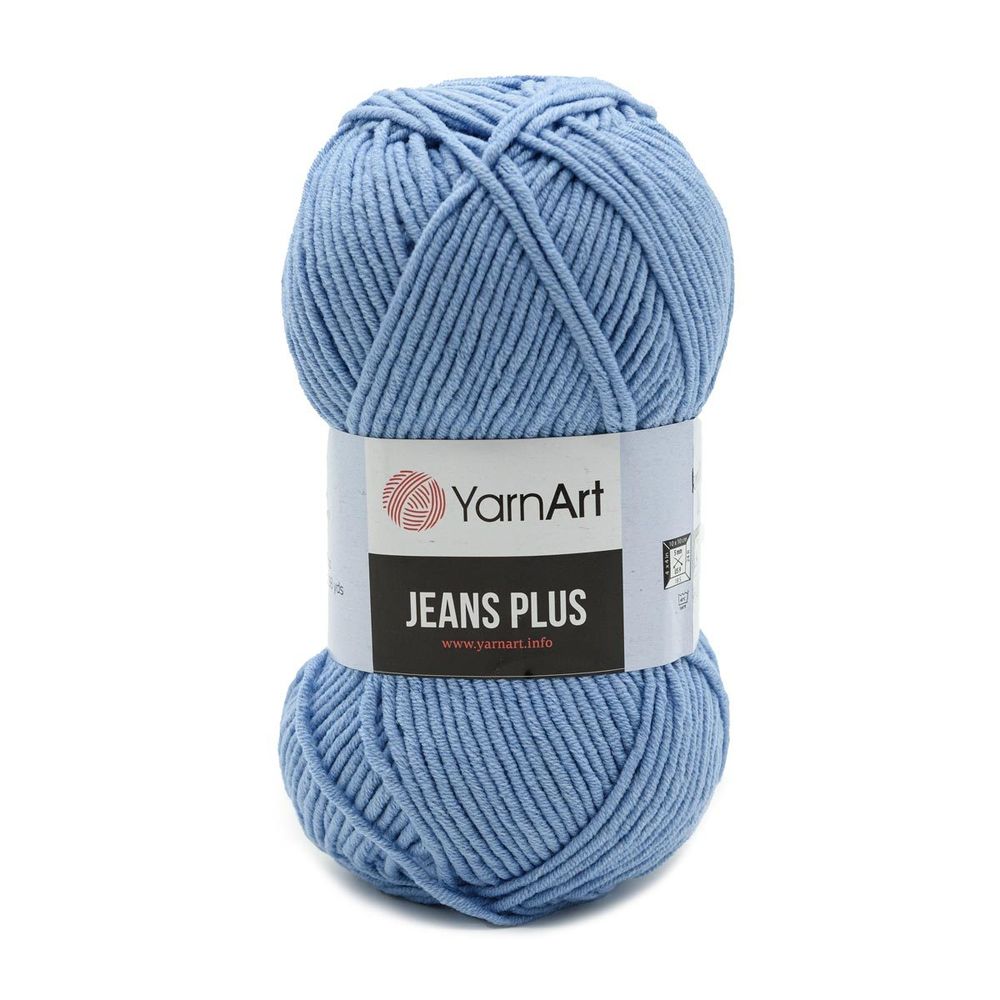 Пряжа YarnArt (ЯрнАрт) Jeans Plus / уп.5 мот. по 100 г, 160м, 15 светлый джинс