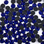Стразы клеевые акрил 6-6.5 мм, 144 шт, SS30 синий (sapphire), Zlatka RS/144