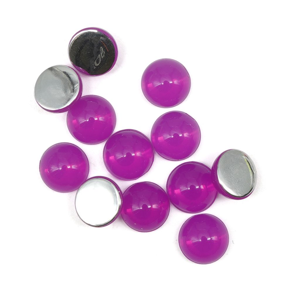 Полубусины пластиковые, желейные, полупрозрачные в цвете, 8мм, 25шт/упак, Astra&amp;Craft (J19 фиолетовый)