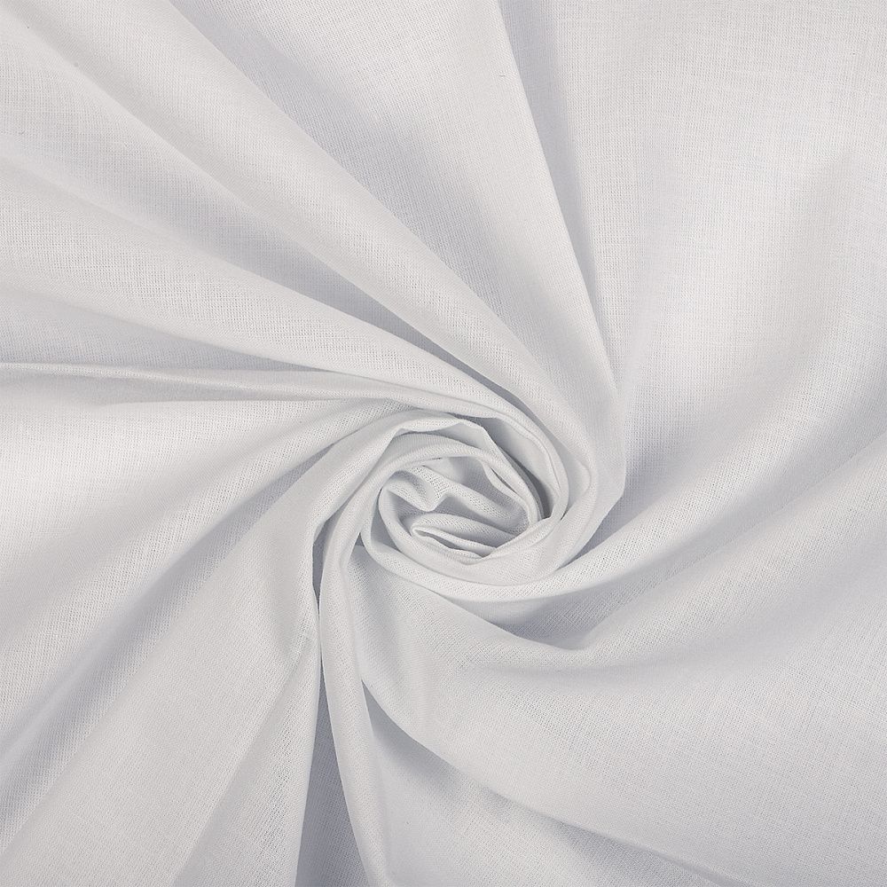 Батист 72 г/м², 150 см / 2 метра, TBY.Bt.01, белый