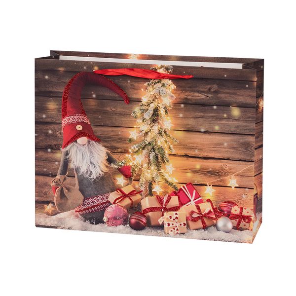 Подарочный пакет 210 г/м², 39х30х11 см, 12 шт, 02 Гномик, Stilerra NDJL