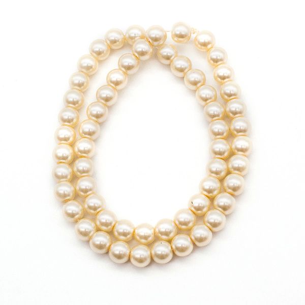 Бусины стекло ⌀8 мм, нить длина 40 см, Астра (SA-06), 5 шт