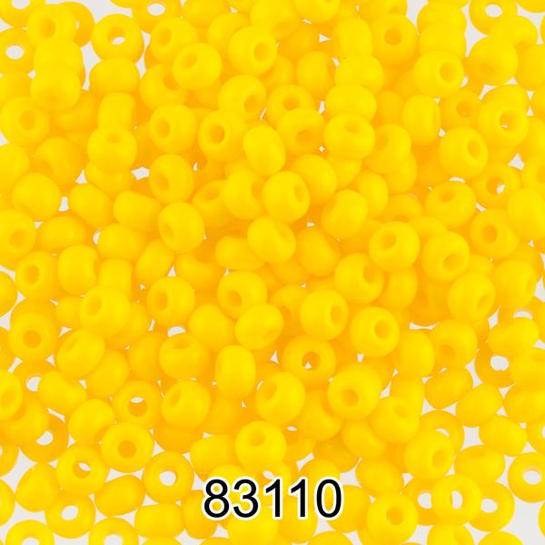 Бисер Preciosa 10/0 (2.3 мм), 500 г, 83110 (Ф128) желтый