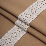 Кружево шитьё 50 мм / 13.7 метров, хлопок, (белый), 3AR2355