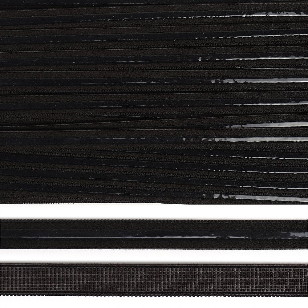 Резинка бельевая с силиконом 8.0 мм F322 черный 10м